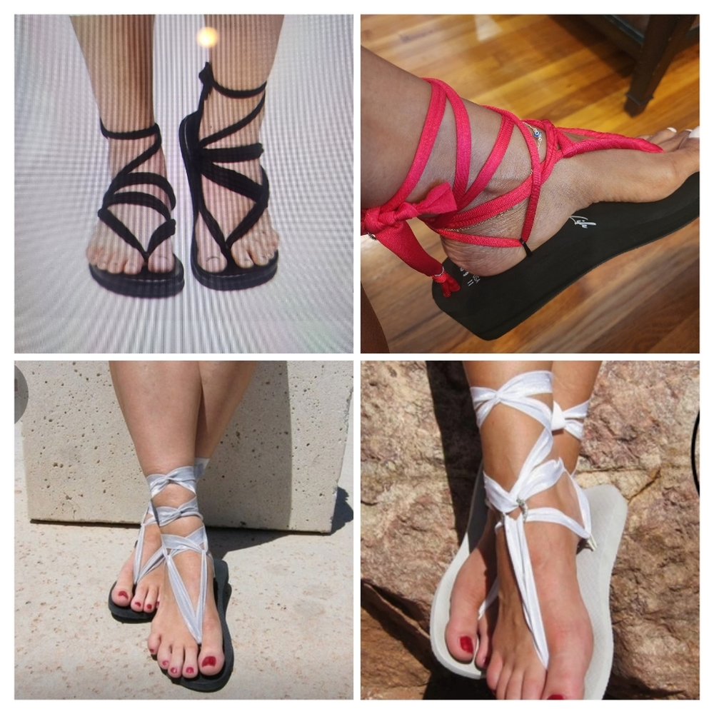 3pcs Kandy Life Interchangeable Sandals - Flat & Wedge/ sizes 11/ NWT/ ORANGE - Picture 7 of 10